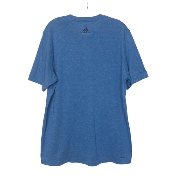 Adidas Aeroready Mens Short Sleeve Tshirt Blue Size Large - Picture 3 of 8